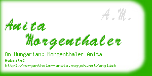 anita morgenthaler business card